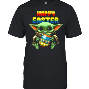 Happy Easter 2021 With Baby Yoda Hug Easter Egg shirt 1