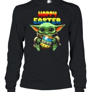 Happy Easter 2021 With Baby Yoda Hug Easter Egg shirt 3