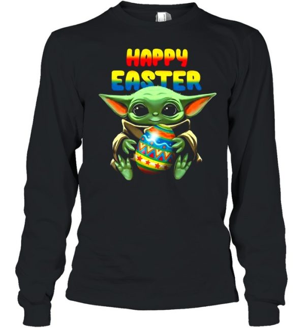 Happy Easter 2021 With Baby Yoda Hug Easter Egg shirt