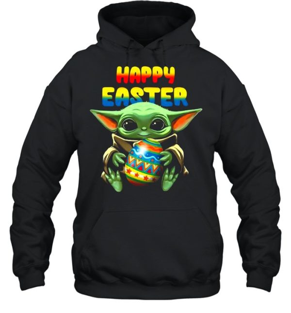 Happy Easter 2021 With Baby Yoda Hug Easter Egg shirt