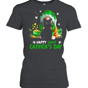 Happy Saint Catrick’s Day Black Cat Irish Gnome shirt