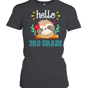 Hello Preschool Back To School Cute Sloth Girl Shirt