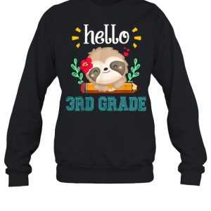 Hello Preschool Back To School Cute Sloth Girl Shirt 4