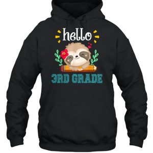 Hello Preschool Back To School Cute Sloth Girl Shirt 5