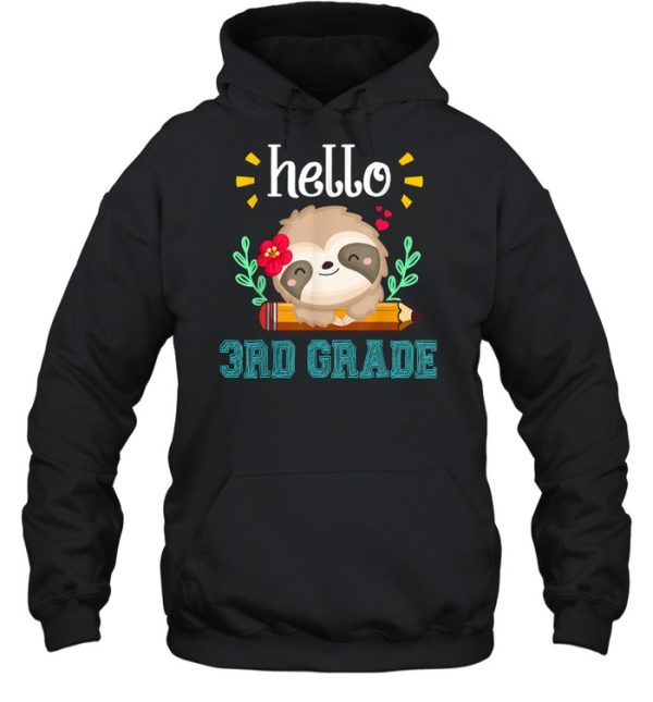 Hello Preschool Back To School Cute Sloth Girl Shirt