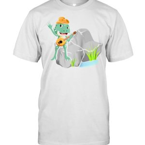 Hilarious Frog Wearing Cowboys Boots banjo Enthusiast shirt