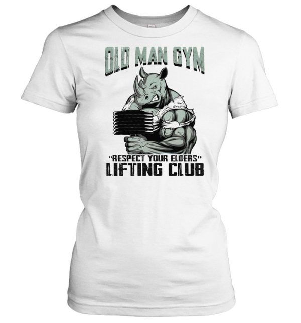 Hippo Old man gym respect your elders lifting club shirt