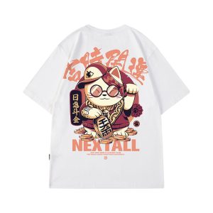 Hope You Get Rich! Chinese Lucky Cat Y2K T-Shirt