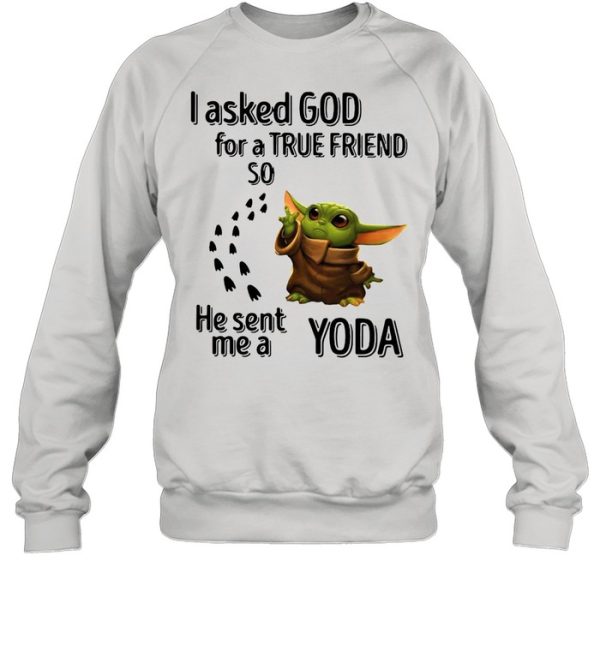 I Asked God For A True Friend So He Sent Me A Yoda shirt