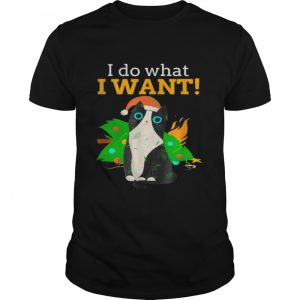 I Do What I Want Cat Christmas Shirt 1