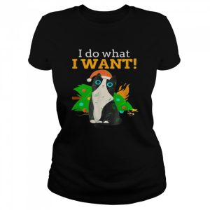 I Do What I Want Cat Christmas Shirt 2