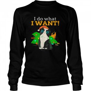 I Do What I Want Cat Christmas Shirt 3