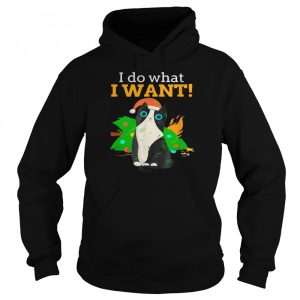 I Do What I Want Cat Christmas Shirt 5