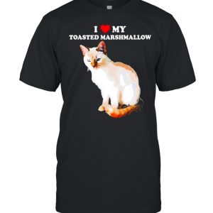 I Love My Toasted Marshmallow Flame Point Siamese Cat Kitten Shirt