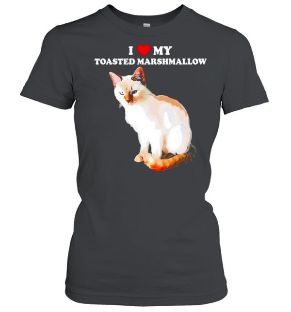 I Love My Toasted Marshmallow Flame Point Siamese Cat Kitten Shirt