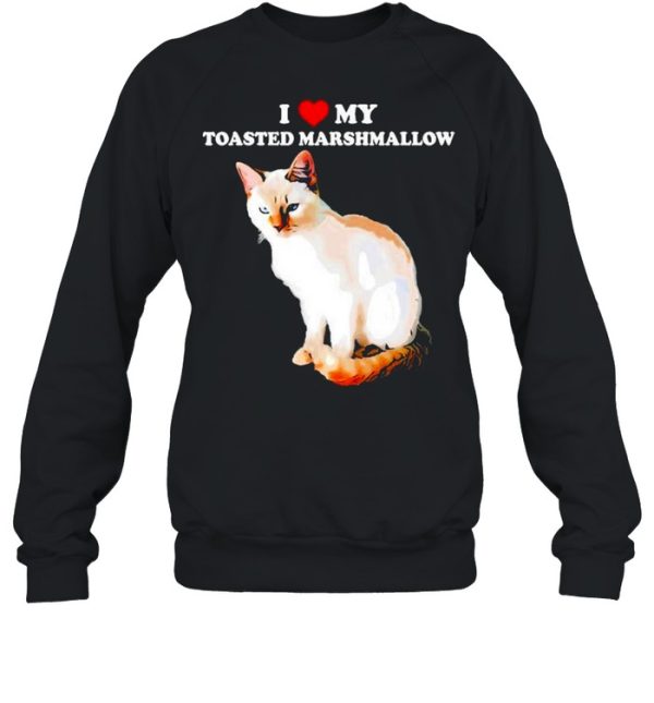 I Love My Toasted Marshmallow Flame Point Siamese Cat Kitten Shirt