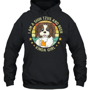 I am a shih tzus and beer kinda girl vintage shirt 4