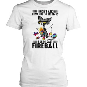 I didnt ask how big the room is i said i cast fireball black cat shirt 2