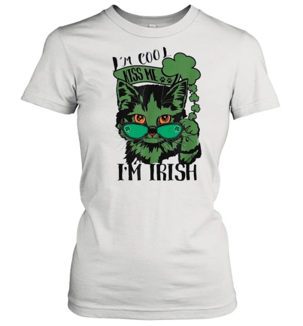 Im Irish St Patricks fun cat design shirt