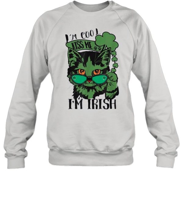 Im Irish St Patricks fun cat design shirt