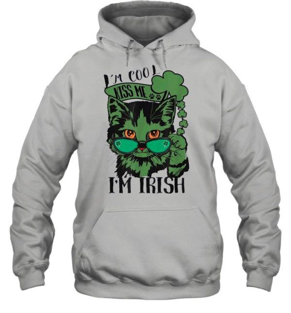 Im Irish St Patricks fun cat design shirt