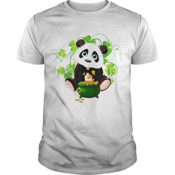 Irish Shamrock Leprechaun Panda St Patricks Day shirt