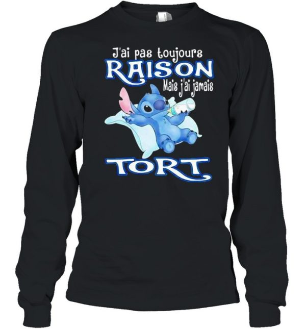 J’ai Pas Toujours Raison Mais Jamais Tori Stitch Drink Milk shirt