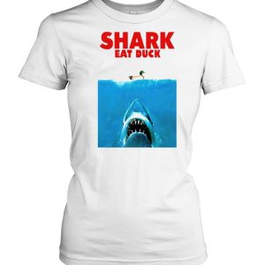 Jaws shark eat duck shirt 2