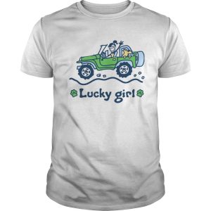 Jeep Car Lucky Girl St Patricks Day shirt