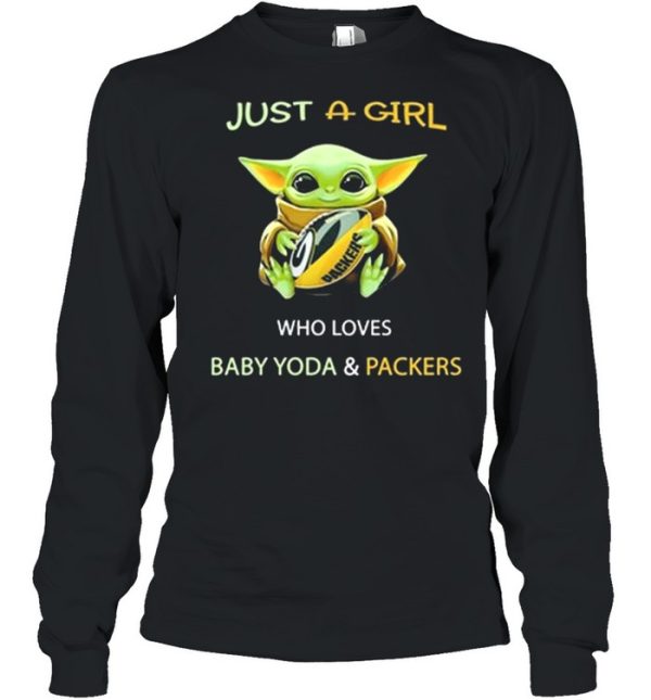 Just A Girl Who Loves Baby Yoda And Packers 2021 Shirt