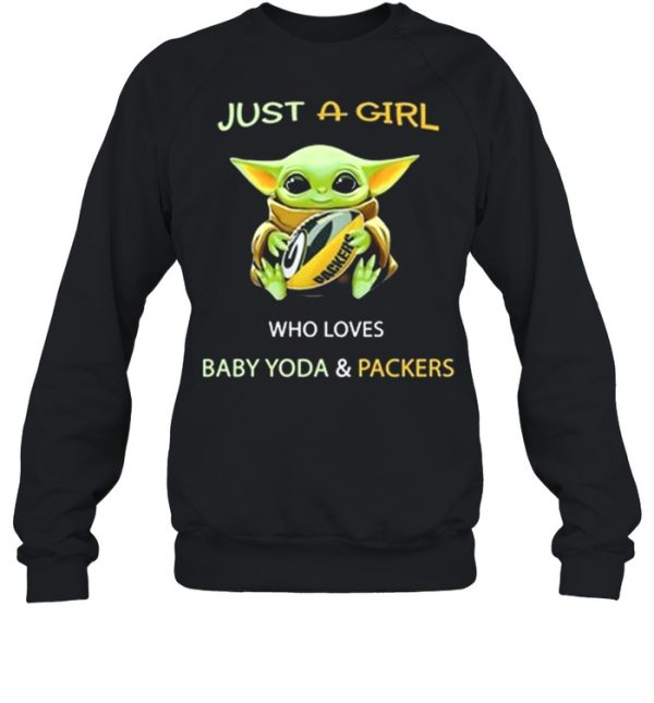 Just A Girl Who Loves Baby Yoda And Packers 2021 Shirt