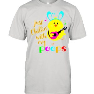 Just Chillinwith my Peeps Costume Easter Bunny Egg shirt 1