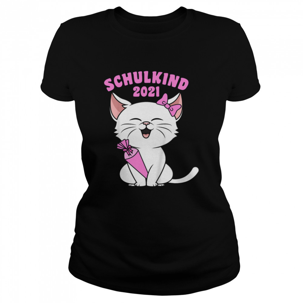 Kinder Schulkind 2021 Madchen Katze Katzchen Einschulung Shirt