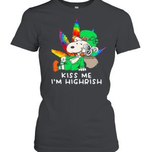 Kiss Me I'm Highrish Snoopy Cannabis Patricks Day shirt 2