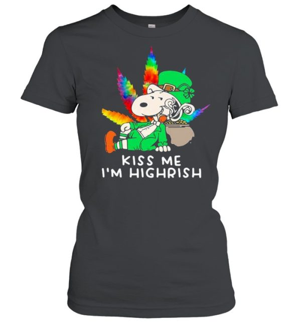 Kiss Me I’m Highrish Snoopy Cannabis Patricks Day shirt