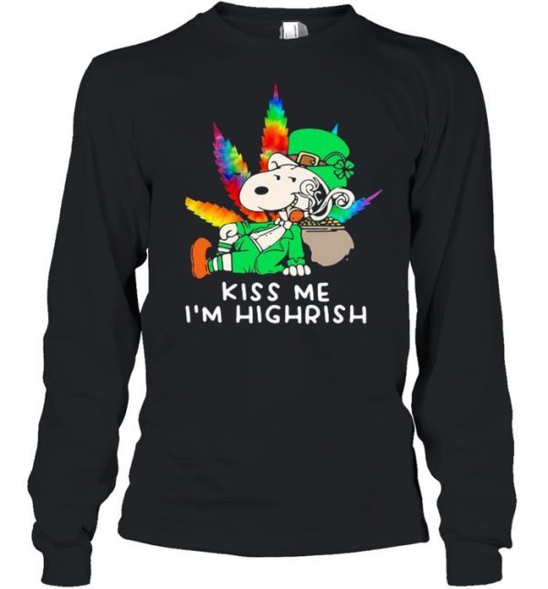 Kiss Me I’m Highrish Snoopy Cannabis Patricks Day shirt