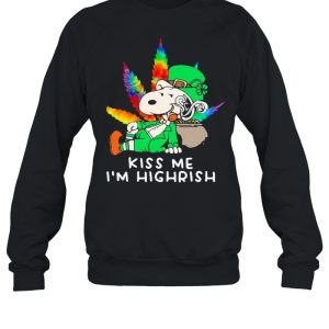 Kiss Me I'm Highrish Snoopy Cannabis Patricks Day shirt 4