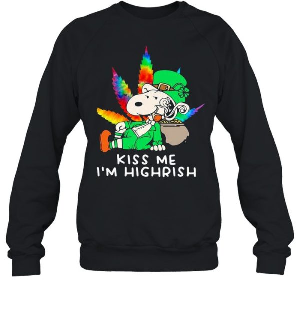 Kiss Me I’m Highrish Snoopy Cannabis Patricks Day shirt