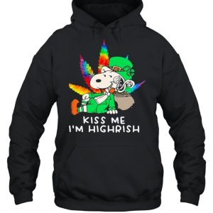 Kiss Me I'm Highrish Snoopy Cannabis Patricks Day shirt 5