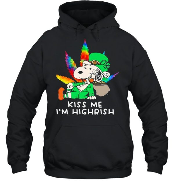 Kiss Me I’m Highrish Snoopy Cannabis Patricks Day shirt