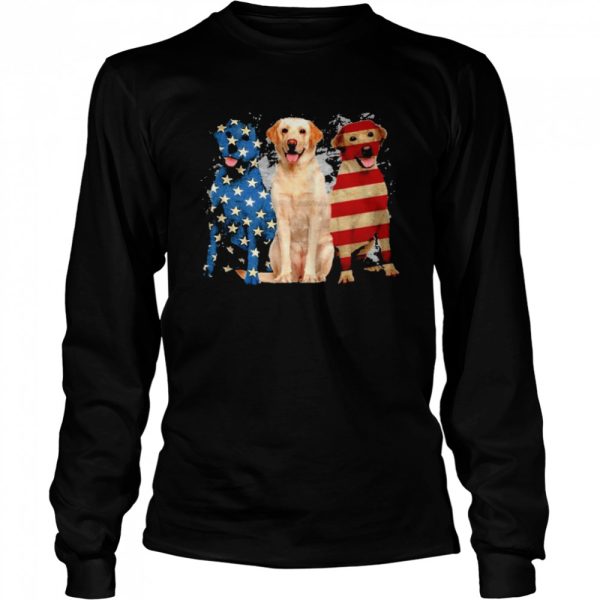 Labrador American flag shirt