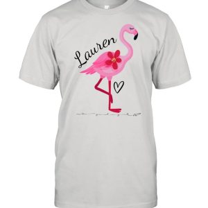 Lauren Personalized Pink Flamingo Shirt