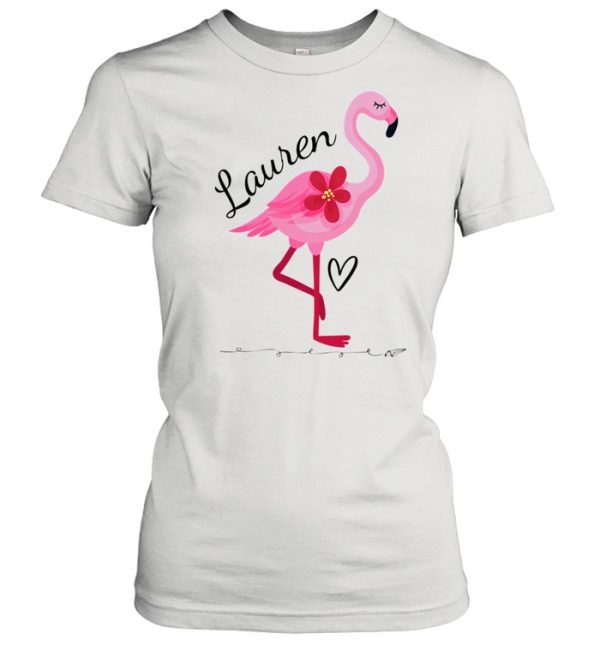 Lauren Personalized Pink Flamingo Shirt