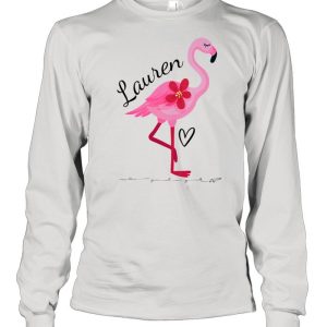 Lauren Personalized Pink Flamingo Shirt 3