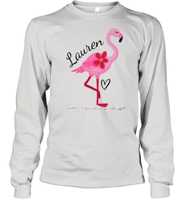 Lauren Personalized Pink Flamingo Shirt