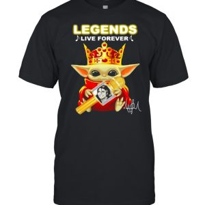 Legends Live Forerver Jackson Men Baby Yoda Queen shirt