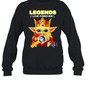 Legends Live Forerver Jackson Men Baby Yoda Queen shirt 4