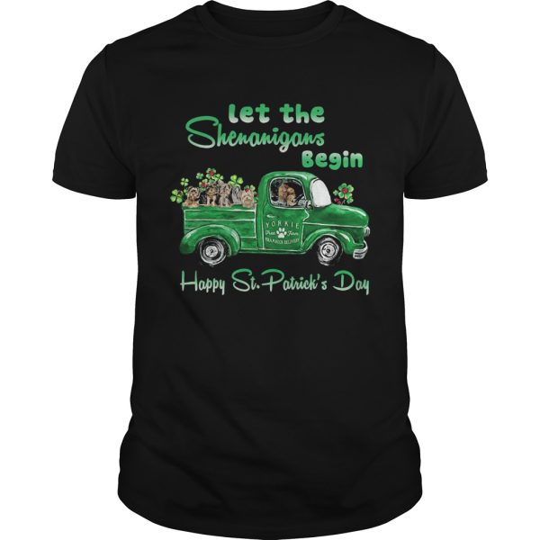 Let The Shenanigans Begin Happy St Patrick Day shirt