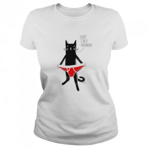 Look I'm A Hooman Black Cat Underpants T Shirt 2