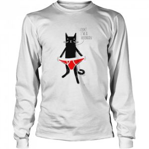 Look I'm A Hooman Black Cat Underpants T Shirt 3